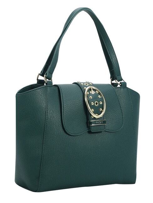 ROCKER Bolsa de compras con hebilla y tachuelas bosque - Bolsos Mujer