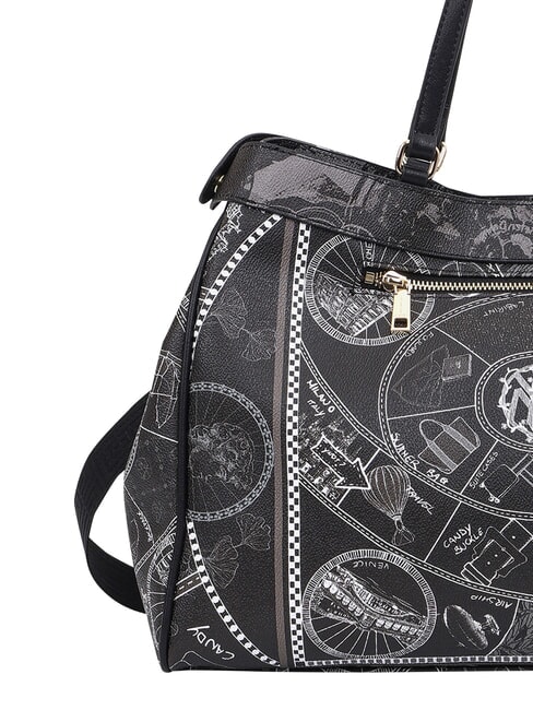 FASHIONOPOLY Bolso de mano con correa para el hombro. NEGRO - Bolsos Mujer