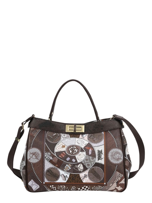 FASHIONOPOLY Bolso de mano con correa para el hombro chocolate - Bolsos Mujer