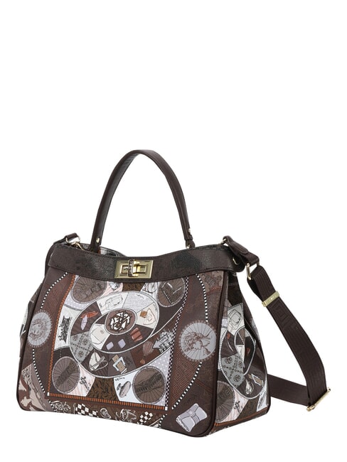 FASHIONOPOLY Bolso de mano con correa para el hombro chocolate - Bolsos Mujer