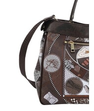 YNOT FASHIONOPOLY Bolso de mano con correa para el hombro chocolate - Bolsos Mujer - 6