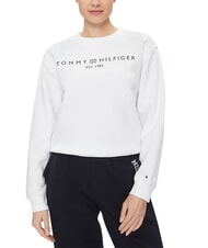 TOMMY HILFIGER TH Camisa de entrenamiento blanco &oacute;ptico - Sudaderas de mujer - 4