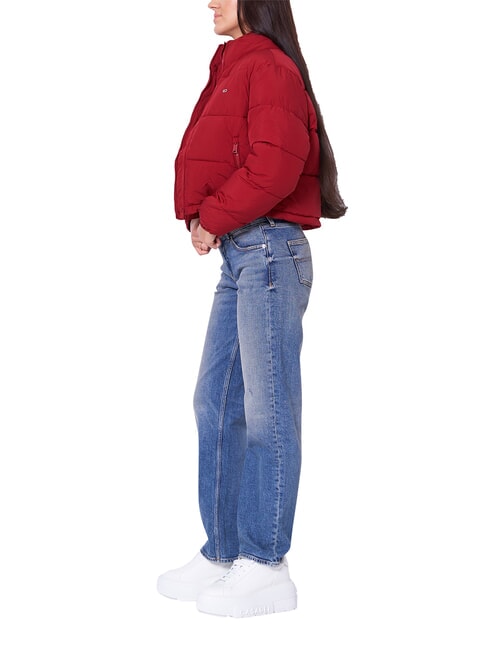 TH JEANS Chaqueta corta de plumas rojo regata - Chaquetas de plumas de mujer