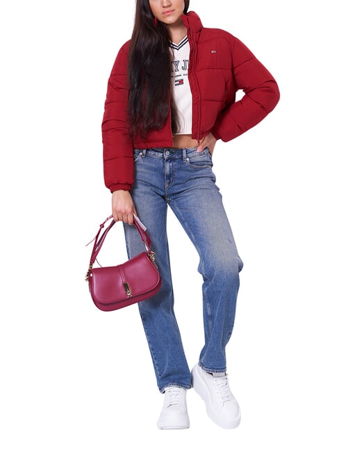 TH JEANS Chaqueta corta de plumas rojo regata - Chaquetas de plumas de mujer