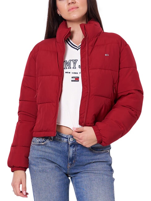 TH JEANS Chaqueta corta de plumas rojo regata - Chaquetas de plumas de mujer