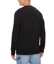 TOMMY HILFIGER TH JEANS  Su&eacute;ter de algod&oacute;n con cuello en V negro - Su&eacute;teres de los hombres - 2