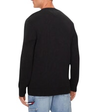 TOMMY HILFIGER TH JEANS  Su&eacute;ter de algod&oacute;n con cuello en V negro - Su&eacute;teres de los hombres - 5