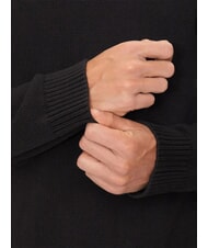 TOMMY HILFIGER TH JEANS  Su&eacute;ter de algod&oacute;n con cuello en V negro - Su&eacute;teres de los hombres - 7