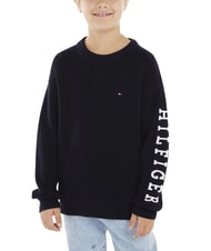 TOMMY HILFIGER TH Jersey de algod&oacute;n de cuello redondo cielo del desierto - Su&eacute;teres para ni&ntilde;os - 3