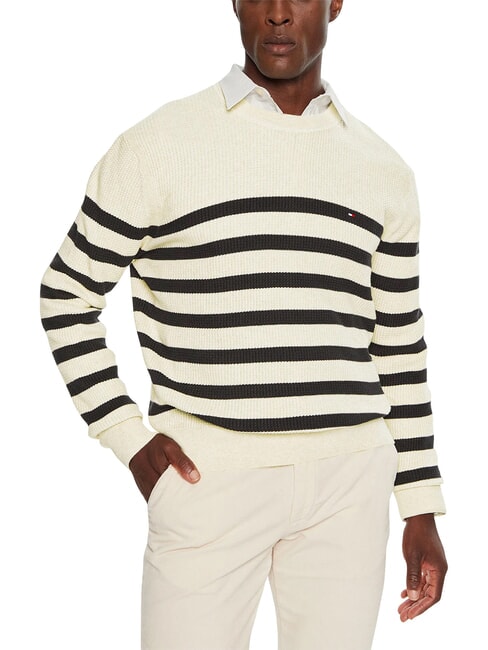 TH Jersey de algod&oacute;n de cuello redondo leche de avena htr / cielo del desierto - Su&eacute;teres de los hombres