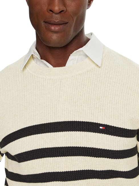 TH Jersey de algod&oacute;n de cuello redondo leche de avena htr / cielo del desierto - Su&eacute;teres de los hombres