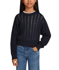TOMMY HILFIGER TH Jersey de algod&oacute;n de cuello redondo cielo del desierto - Su&eacute;teres para ni&ntilde;os - 3