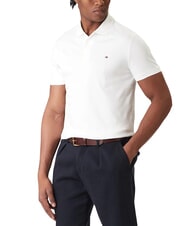 TOMMY HILFIGER TH Polo de manga corta con cinta en el cuello blanco &oacute;ptico - camisa polo - 3
