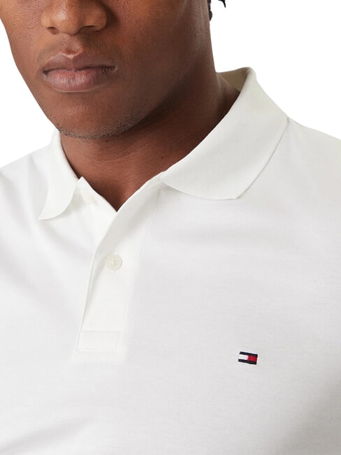 TH Polo de manga corta con cinta en el cuello blanco &oacute;ptico - camisa polo