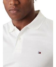TOMMY HILFIGER TH Polo de manga corta con cinta en el cuello blanco &oacute;ptico - camisa polo - 5