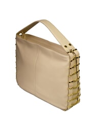 BRACCIALINI NORA Bolso hobo de cuero beige - Bolsos Mujer - 3