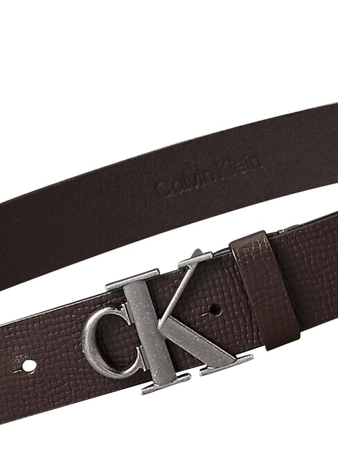 CK HARDWARE Cintur&oacute;n de cuero ck marr&oacute;n oscuro - Cinturones