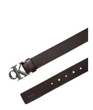 CALVIN KLEIN CK HARDWARE Cintur&oacute;n de cuero ck marr&oacute;n oscuro - Cinturones - 4