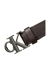 CALVIN KLEIN CK HARDWARE Cintur&oacute;n de cuero ck marr&oacute;n oscuro - Cinturones - 5