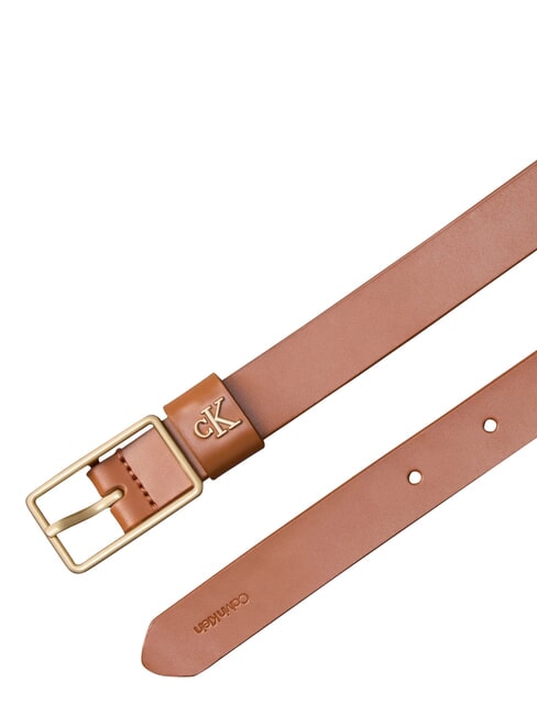 CLASSIC BUCKLE Cintur&oacute;n de cuero aceite de arg&aacute;n / oro claro antiguo - Cinturones