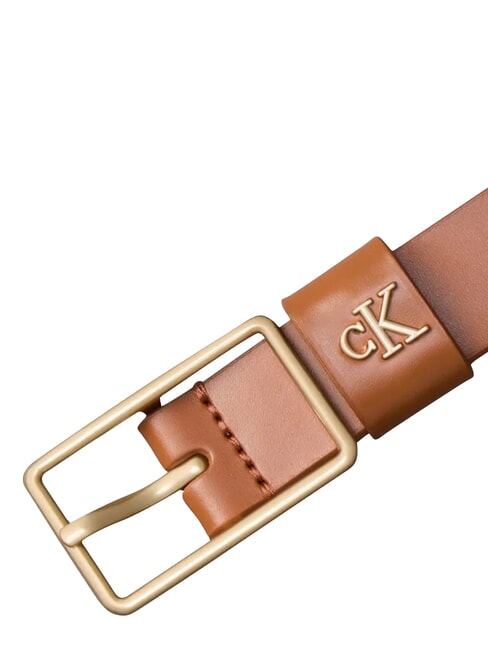 CLASSIC BUCKLE Cintur&oacute;n de cuero aceite de arg&aacute;n / oro claro antiguo - Cinturones