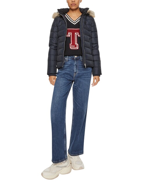 TH JEANS Edred&oacute;n relleno de plumas Marina de noche oscura - Chaquetas de plumas de mujer