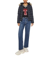 TOMMY HILFIGER TH JEANS Edred&oacute;n relleno de plumas Marina de noche oscura - Chaquetas de plumas de mujer - 3