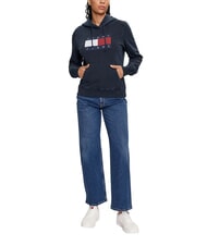 TOMMY HILFIGER TH JEANS Sudadera de algod&oacute;n Marina de noche oscura - Sudaderas de mujer - 4