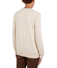 TOMMY HILFIGER TH Jersey de algod&oacute;n de cuello redondo blanco antiguo - Su&eacute;teres de los hombres - 4