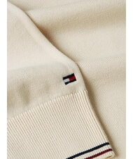 TOMMY HILFIGER TH Jersey de algod&oacute;n de cuello redondo blanco antiguo - Su&eacute;teres de los hombres - 6