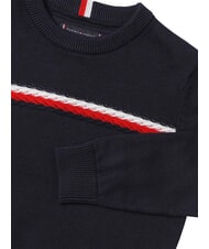 TOMMY HILFIGER TH Jersey de cuello redondo cielo del desierto - Su&eacute;teres para ni&ntilde;os - 3