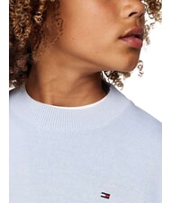 TOMMY HILFIGER TH KIDS Su&eacute;ter de cuello redondo de algod&oacute;n azul ventoso - Su&eacute;teres para ni&ntilde;os - 3