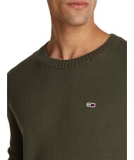 TOMMY HILFIGER TH JEANS  Cuello redondo de algod&oacute;n verde fatiga - Su&eacute;teres de los hombres - 3
