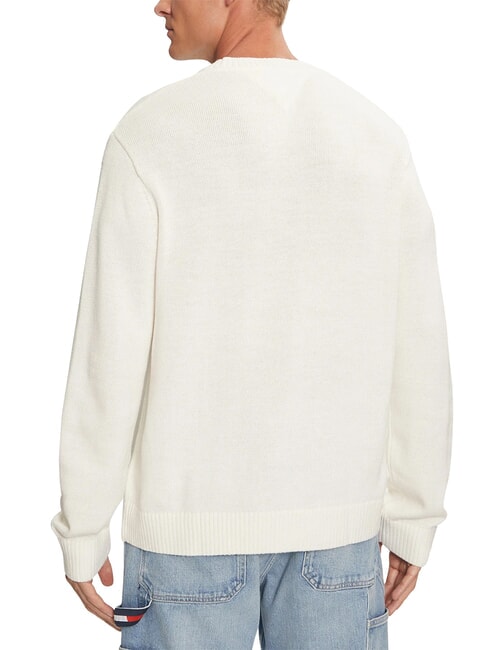 TH JEANS  Su&eacute;ter de cuello redondo blanco antiguo - Su&eacute;teres de los hombres