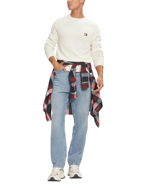 TH JEANS  Su&eacute;ter de cuello redondo blanco antiguo - Su&eacute;teres de los hombres