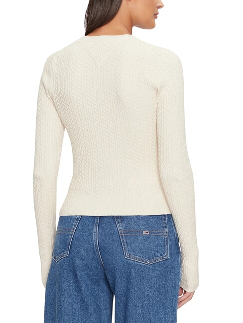 TH JEANS C&aacute;rdigan de manga larga antigua mezcla blanca - Su&eacute;teres de mujer