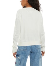TOMMY HILFIGER TH JEANS Su&eacute;ter con cuello en V blanco antiguo - Su&eacute;teres de mujer - 2