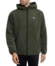 TOMMY HILFIGER TH JEANS Sudadera con bolsillo y capucha verde fatiga - Sudaderas - 5