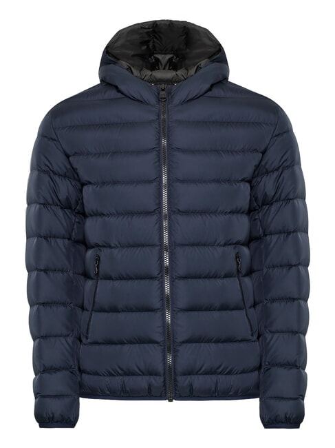 E-CONCRETE Chaqueta de plumas con capucha azul oscuro g&oacute;tico - Chaquetas de plumas para hombre