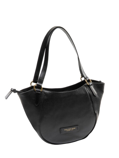 DOMITILLA  Bolso de hombro de piel Oro negro - Bolsos Mujer