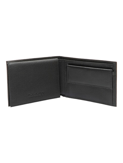 TUMBLED Cartera de piel con monedero. negro - Carteras Hombre