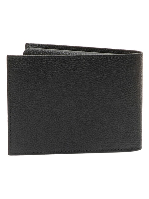 TUMBLED Cartera de piel con monedero. negro - Carteras Hombre