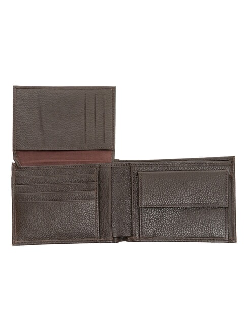 TUMBLED Cartera de piel con monedero. marr&oacute;n oscuro - Carteras Hombre