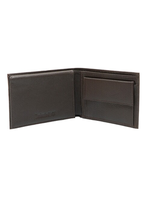 TUMBLED Cartera de piel con monedero. marr&oacute;n oscuro - Carteras Hombre