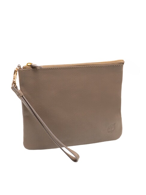 SMALL Bolso de mano peque&ntilde;o de piel con correa de mu&ntilde;eca natural - Bolsos Mujer