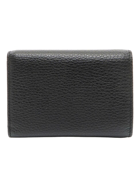 DEW Cartera compacta de cuero negro - Carteras Mujer