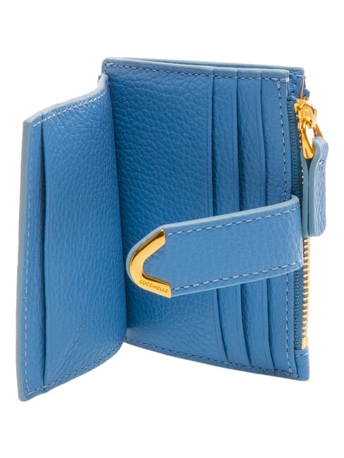 DEW Tarjetero de cuero azul - Carteras Mujer