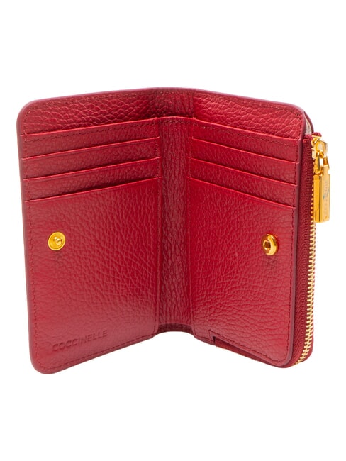 BINXIE Cartera compacta de cuero sangr&iacute;a - Carteras Mujer