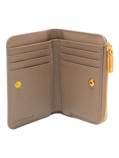 BINXIE Cartera compacta de cuero topo c&aacute;lido - Carteras Mujer