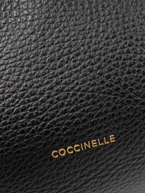 SAGITTA Bolsa de papel de cuero, cuero negro - Bolsos Mujer